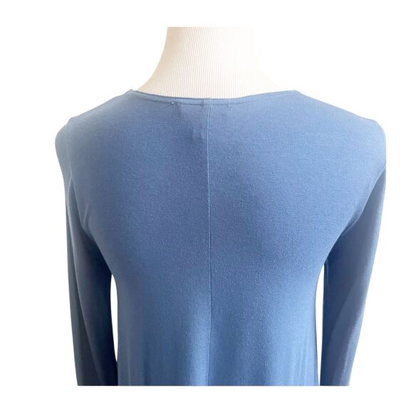 Women’s Eileen Fisher Viscose Jersey Ballet Neck Tunic Blue Bird,SZ PP/PTP XS - Picture 6 of 13